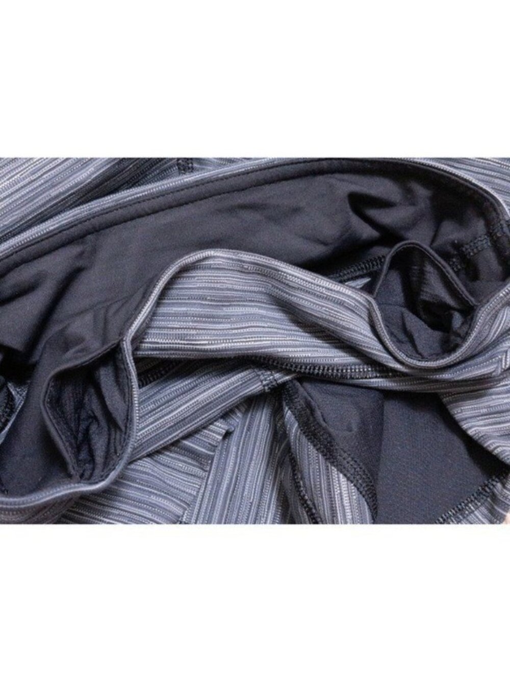 Lululemon Run Inspire Crop II Luxtreme Legging 4 Cyber Stripe Black Mesh Pocket - Picture 4 of 10